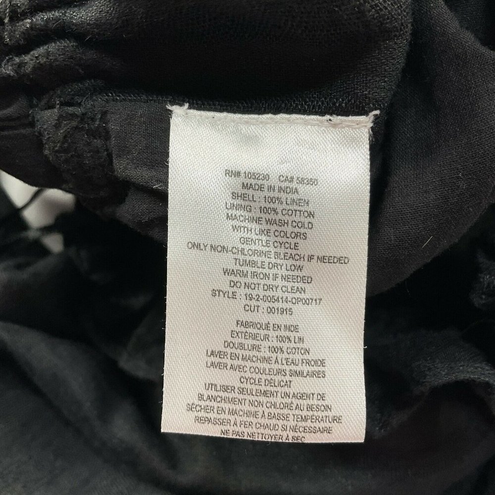 Joie Jumpsuit Womens Sz XS Alverna Black Linen Wide Off Shoulder Nwt Msrp $348 - Picture 5 of 11